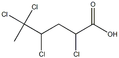 2,4,5,5-Tetrachlorocaproic acid Struktur