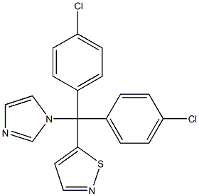 5-[Bis(4-chlorophenyl)(1H-imidazol-1-yl)methyl]isothiazole Struktur