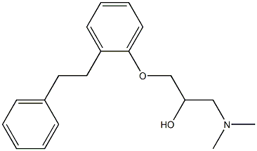 1-Dimethylaminomethyl-2-[2-[2-(phenyl)ethyl]phenoxy]ethanol Struktur