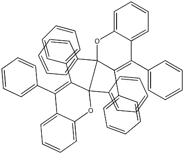 2,2',3,3',4,4'-Hexaphenyl-2,2'-bi(2H-1-benzopyran) Struktur