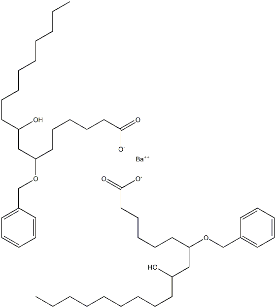 Bis(7-benzyloxy-9-hydroxystearic acid)barium salt Struktur