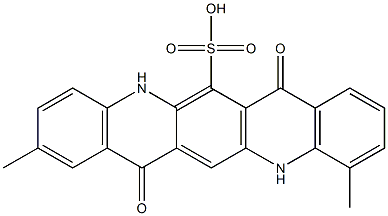 5,7,12,14-Tetrahydro-2,11-dimethyl-7,14-dioxoquino[2,3-b]acridine-6-sulfonic acid Struktur