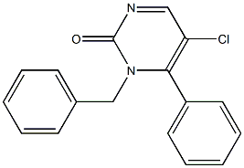 1-Benzyl-5-chloro-6-phenyl-2(1H)-pyrimidinone Struktur