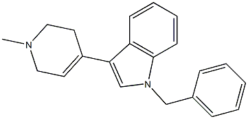 1-Benzyl-3-[(1-methyl-1,2,3,6-tetrahydropyridin)-4-yl]-1H-indole Struktur