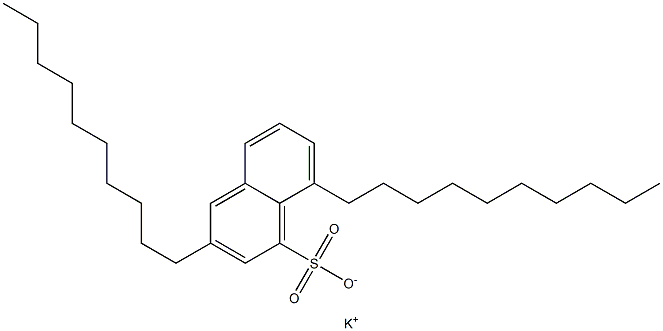 3,8-Didecyl-1-naphthalenesulfonic acid potassium salt Struktur