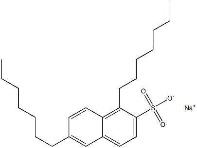 1,6-Diheptyl-2-naphthalenesulfonic acid sodium salt Struktur