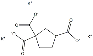 1,1,3-Cyclopentanetricarboxylic acid tripotassium salt Struktur