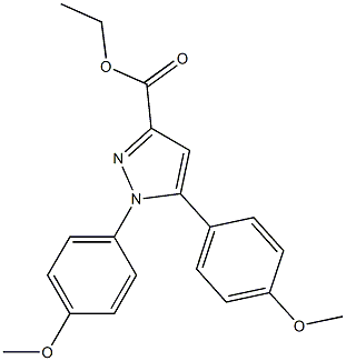 1-(4-Methoxyphenyl)-5-(4-methoxyphenyl)-1H-pyrazole-3-carboxylic acid ethyl ester Struktur