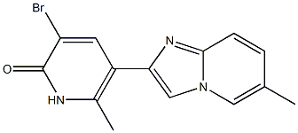 2-[(3-Bromo-6-methyl-1,2-dihydro-2-oxopyridin)-5-yl]-6-methylimidazo[1,2-a]pyridine Struktur