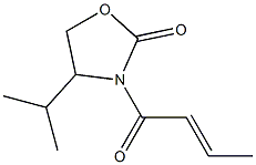 3-Crotonoyl-4-isopropyloxazolidin-2-one Struktur