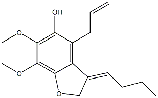 2,3-Dihydro-3-[(Z)-butylidene]-4-(2-propenyl)-6,7-dimethoxybenzofuran-5-ol Struktur