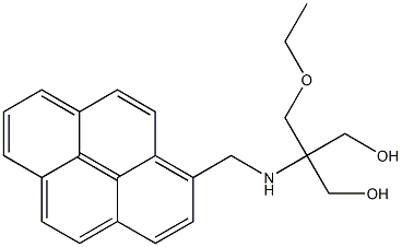 1-[2-Ethoxy-1,1-bis(hydroxymethyl)ethylaminomethyl]pyrene Struktur