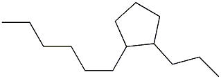 1-Propyl-2-hexylcyclopentane Struktur