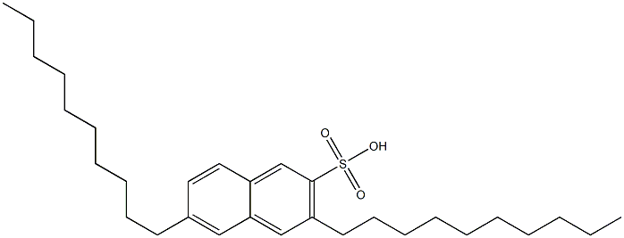 3,6-Didecyl-2-naphthalenesulfonic acid Struktur