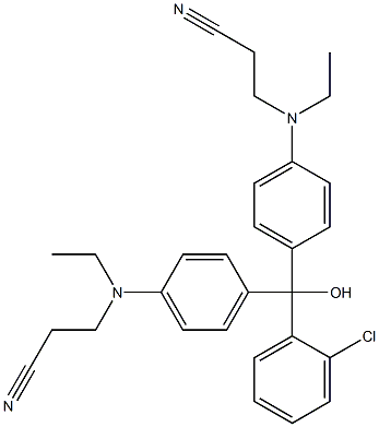 4,4'-[(2-Chlorophenyl)hydroxymethylene]bis[N-ethyl-N-(2-cyanoethyl)aniline] Struktur