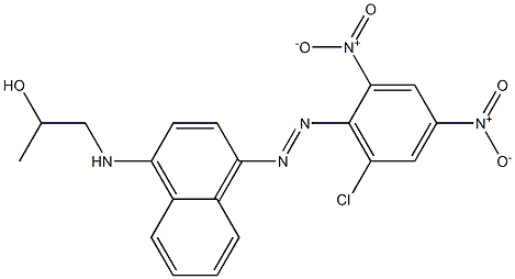 1-[4-(6-Chloro-2,4-dinitrophenylazo)-1-naphtylamino]-2-propanol Struktur