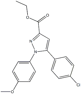 5-(4-Chlorophenyl)-1-(4-methoxyphenyl)-1H-pyrazole-3-carboxylic acid ethyl ester Struktur