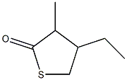 4-Ethyl-3-methyl-1-thiacyclopentan-2-one Struktur