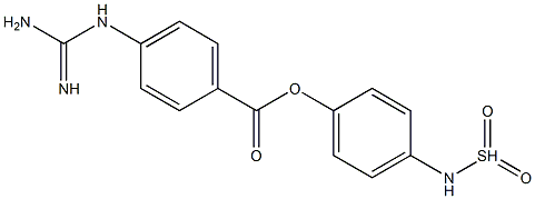 4-Guanidinobenzoic acid 4-(sulfonylamino)phenyl ester Struktur