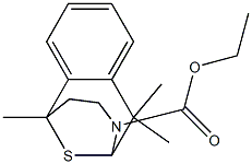 2,6-Epithio-3-ethoxycarbonyl-1,2,3,4,5,6-hexahydro-1,1,6-trimethyl-3-benzazocine Struktur