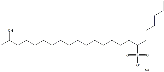 22-Hydroxytricosane-7-sulfonic acid sodium salt Struktur