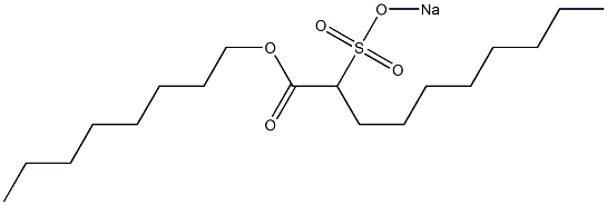 2-(Sodiosulfo)decanoic acid octyl ester Struktur