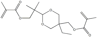 Methacrylic acid 2-(5-ethyl-5-methacryloyloxymethyl-1,3-dioxan-2-yl)-2,2-dimethylethyl ester Struktur