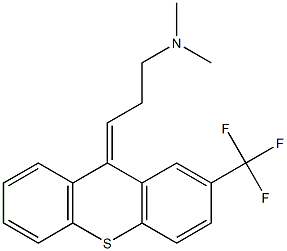 3-[(Z)-2-(Trifluoromethyl)-9H-thioxanthene-9-ylidene]-N,N-dimethylpropane-1-amine Struktur