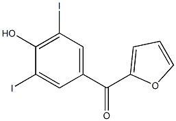 3,5-Diiodo-4-hydroxyphenyl 2-furyl ketone Struktur