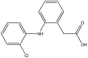 2-(2-Chlorophenylamino)benzeneacetic acid Struktur