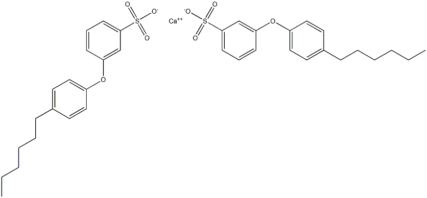 Bis[3-(4-hexylphenoxy)benzenesulfonic acid]calcium salt Struktur