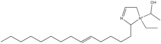 1-Ethyl-1-(1-hydroxyethyl)-2-(5-tetradecenyl)-3-imidazoline-1-ium Struktur