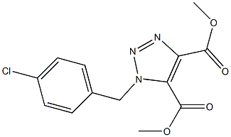 1-(4-Chlorobenzyl)-1H-1,2,3-triazole-4,5-dicarboxylic acid dimethyl ester Struktur