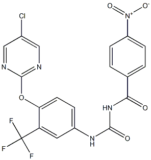 1-(4-Nitrobenzoyl)-3-[4-[(5-chloro-2-pyrimidinyl)oxy]-3-(trifluoromethyl)phenyl]urea Struktur