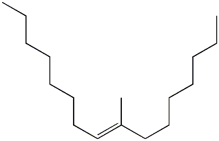 (8E)-8-Methyl-8-hexadecene Struktur