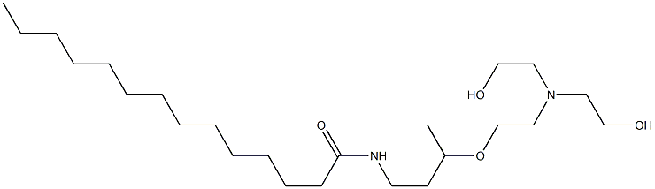 N-[3-[2-[Bis(2-hydroxyethyl)amino]ethoxy]butyl]tetradecanamide Struktur