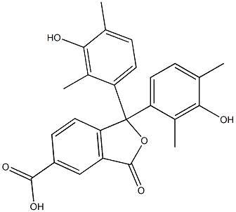 1,3-Dihydro-1,1-bis(3-hydroxy-2,4-dimethylphenyl)-3-oxoisobenzofuran-5-carboxylic acid Struktur