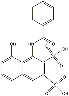 1-Benzoylamino-8-naphthol disulfonic acid Struktur