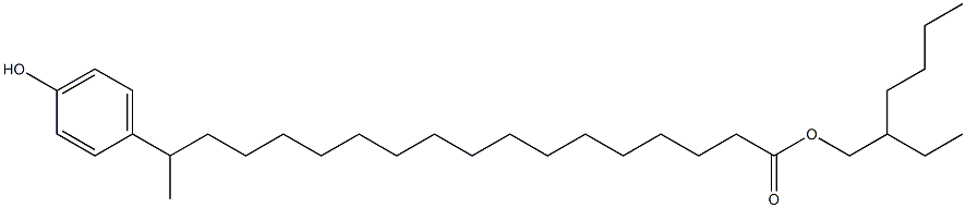 17-(4-Hydroxyphenyl)stearic acid 2-ethylhexyl ester Struktur