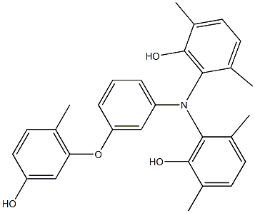 N,N-Bis(6-hydroxy-2,5-dimethylphenyl)-3-(3-hydroxy-6-methylphenoxy)benzenamine Struktur