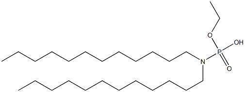 N,N-Didodecylamidophosphoric acid hydrogen ethyl ester Struktur