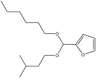 2-Furancarbaldehyde hexyl 3-methylbutyl acetal Struktur