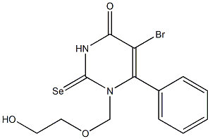 1-(2-Hydroxyethoxymethyl)-5-bromo-6-phenylselenouracil Struktur