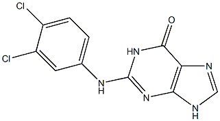 2-(3,4-Dichlorophenylamino)-9H-purin-6(1H)-one Struktur