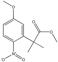 2-(2-Nitro-5-methoxyphenyl)-2-methylpropanoic acid methyl ester Struktur