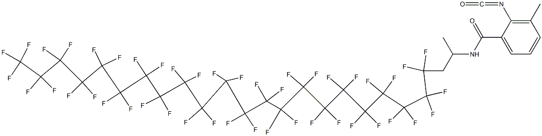 2-Isocyanato-3-methyl-N-[2-(pentatetracontafluorodocosyl)-1-methylethyl]benzamide Struktur