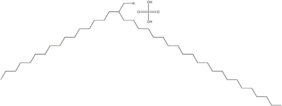 Sulfuric acid 2-hexadecyltetracosyl=potassium salt Struktur