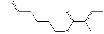 (E)-2-Methyl-2-butenoic acid 5-heptenyl ester Struktur