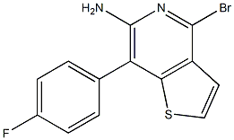 6-Amino-4-bromo-7-(4-fluorophenyl)thieno[3,2-c]pyridine Struktur