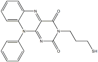 3-(3-Mercaptopropyl)-10-phenylbenzo[g]pteridine-2,4(3H,10H)-dione Struktur